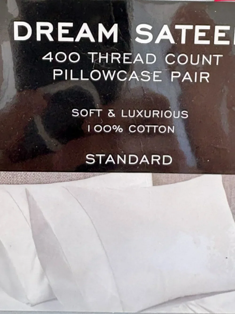 New Wamsutta Dream Zone Sateen Gray Blue 400 TC Standard Pillowcases Set 2